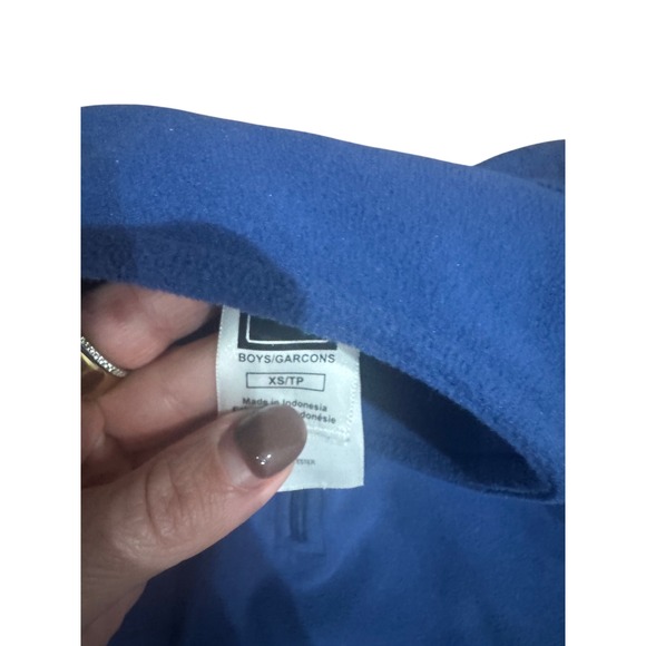 The North Face Boys XS TP Fleece 1/4 Zip Pullover Blue Long Sleeve - Picture 4 of 4